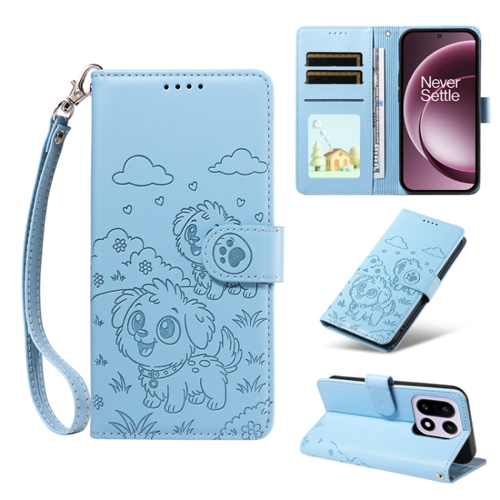 A-One Brand - OnePlus 15 Plånboksfodral RFID Blocking Imprinted Dog Pattern