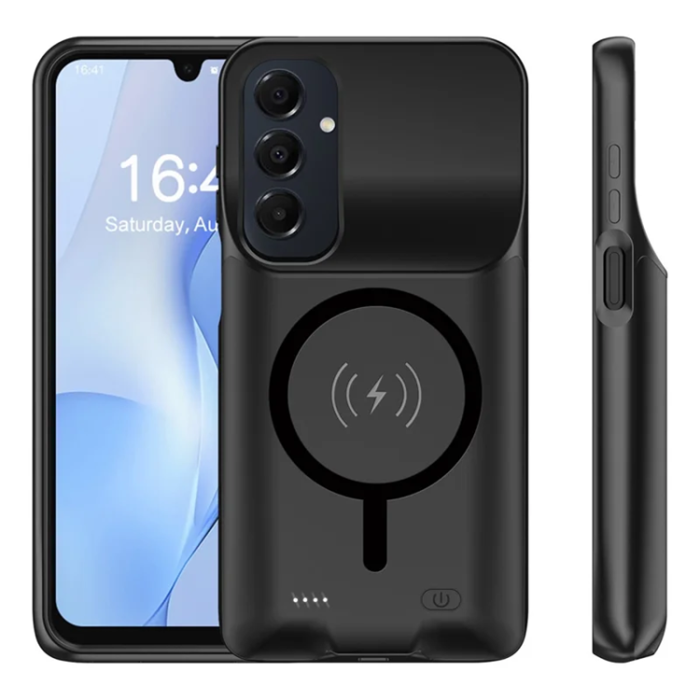 A-One Brand - Galaxy A15 5G Batteriskal Magsafe 6000mAh E10 - Svart