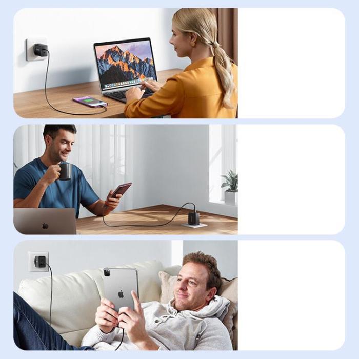 Joyroom - Joyroom Snabbladdare JR-TCF09 2x USB-C 40W - Svart