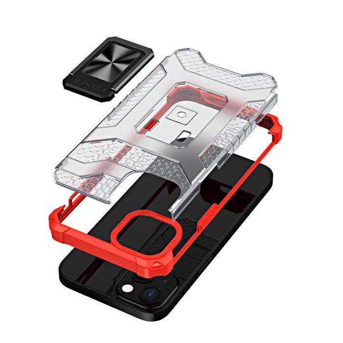 OEM - Crystal Ring Skal iPhone 13 - Röd