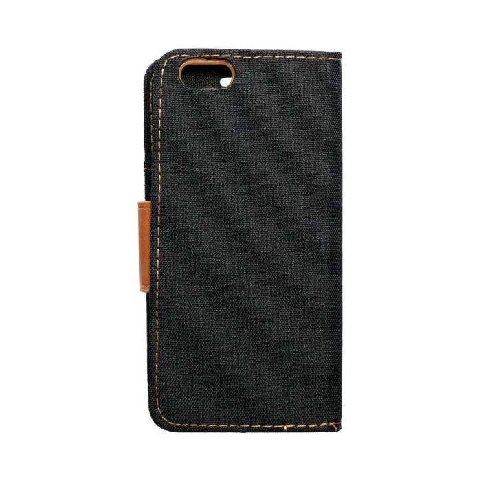 OEM - iPhone 6/6S Plånboksfodral Canvas Nylon - Svart