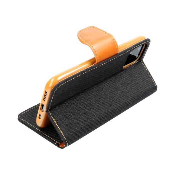 OEM - iPhone 6/6S Plånboksfodral Canvas Nylon - Svart