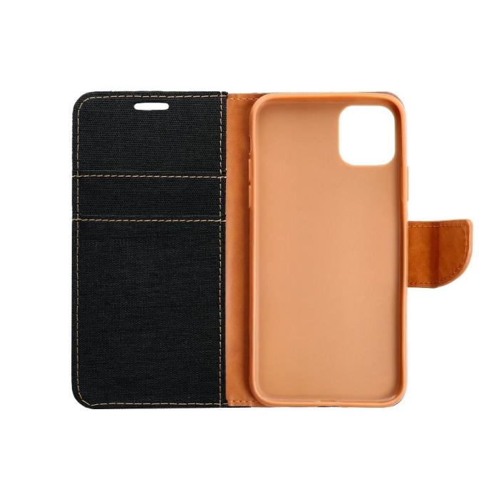 OEM - iPhone 6/6S Plånboksfodral Canvas Nylon - Svart