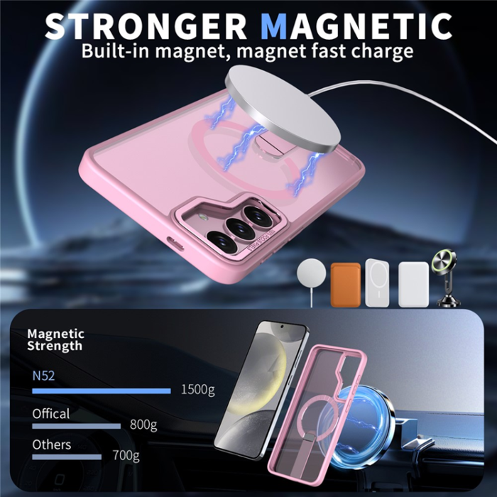A-One Brand - Galaxy S25 Plus/S24 Plus Mobilskal MagSafe Kickstand Acrylic