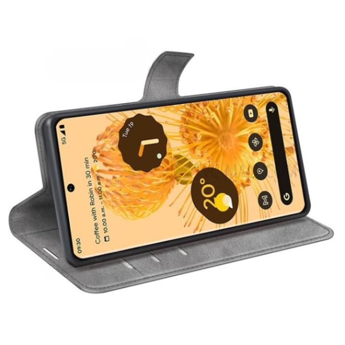 A-One Brand - Google Pixel 7 Plånboksfodral Drop-Proof PU Läder - Grå
