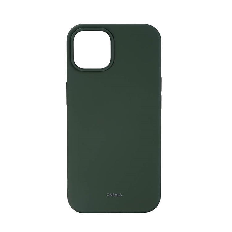 ONSALA iPhone 14 Skal Silikon Chalk - Olivgrön | 2353 | AlltMobil
