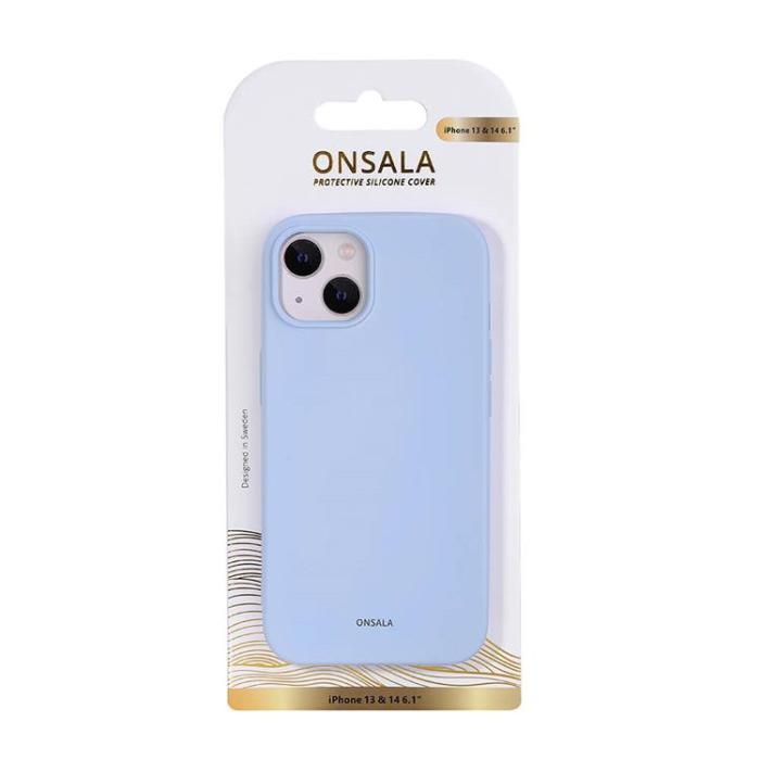 Onsala - ONSALA iPhone 14 Skal Silikon Chalk - Blå