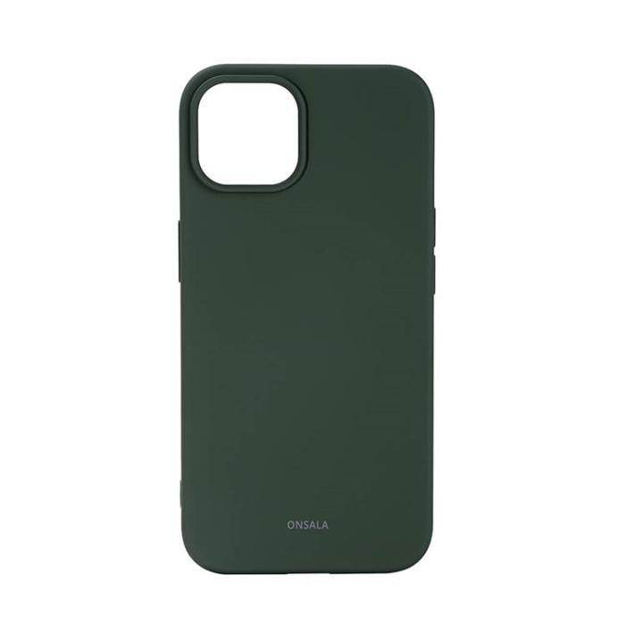 Onsala - ONSALA iPhone 14 Plus Skal Silikon Chalk - Olivgrön