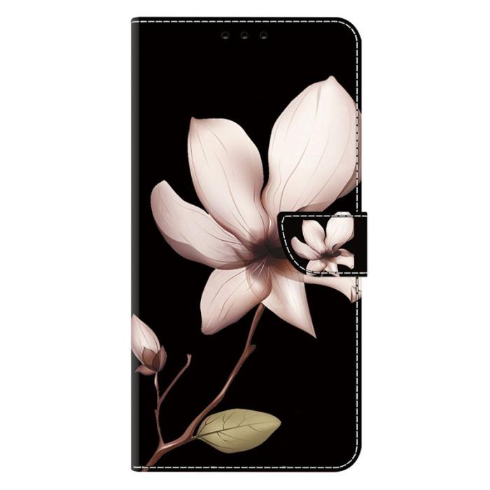 OEM - Samsung Galaxy S26 Plånboksfodral Magnetlås 3D Mönster Konstläder - Rosa Blomma