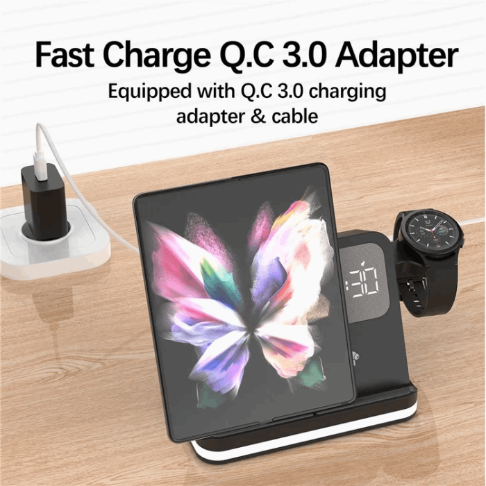 OEM - 3-in-1 Trådlös Laddare 15W Samsung Galaxy - Buds - Watch -