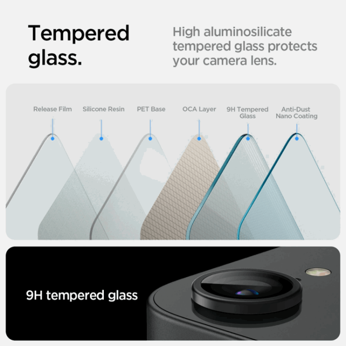 Spigen - Spigen [2-Pack] iPhone 16e Kameralinsskydd Härdat Glas 