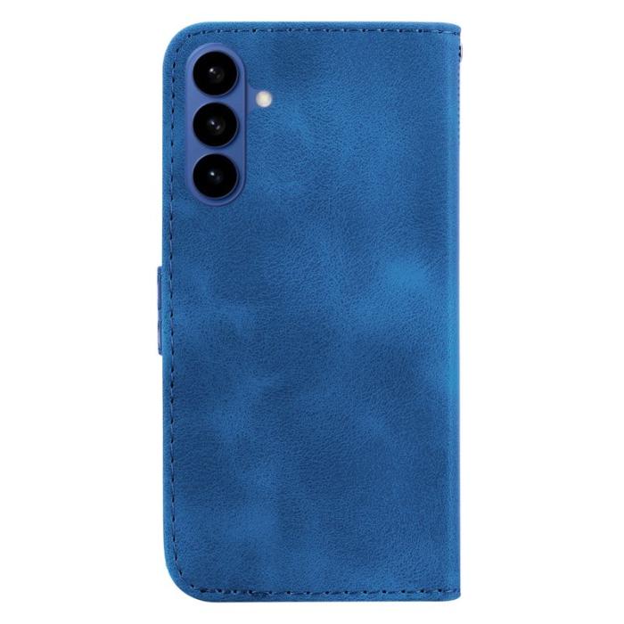 OEM - Samsung Galaxy S26 / S26 Pro Ställskal 7-formad Mönster KonstLäder - Blå
