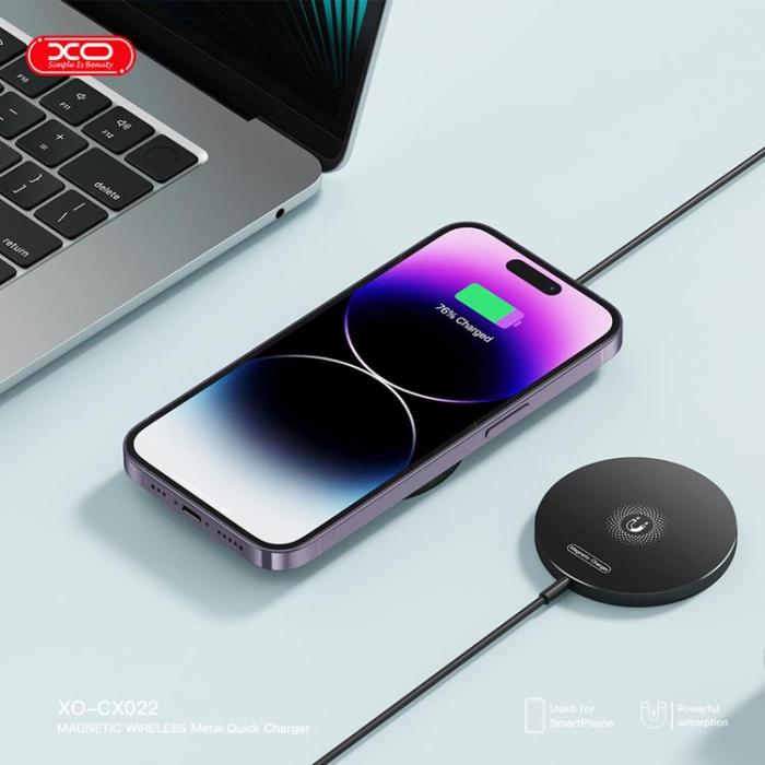 XO - XO Magnetisk Trådlös Laddare 15W CX022 - Svart