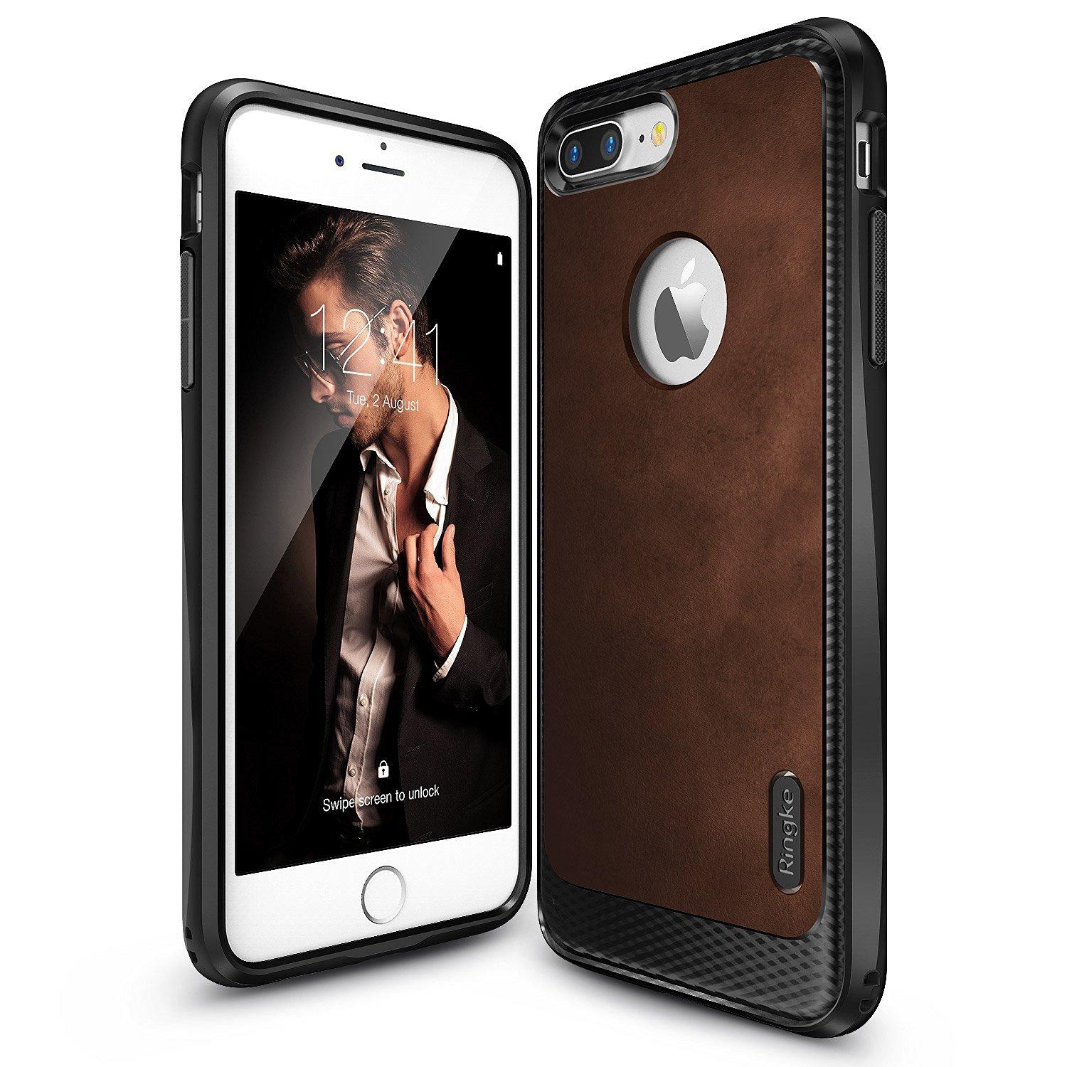 Ringke Leather Style Skal till Apple iPhone 7 Plus - Brun