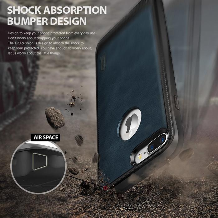 Rearth - Ringke Leather Style Skal till Apple iPhone 7 Plus - Brun