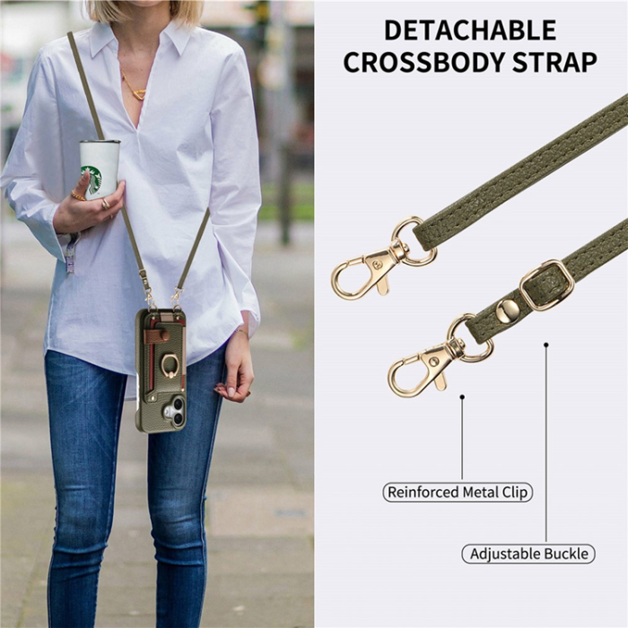 A-One Brand - iPhone 17 Mobilskal med Korthållare Ring Kickstand