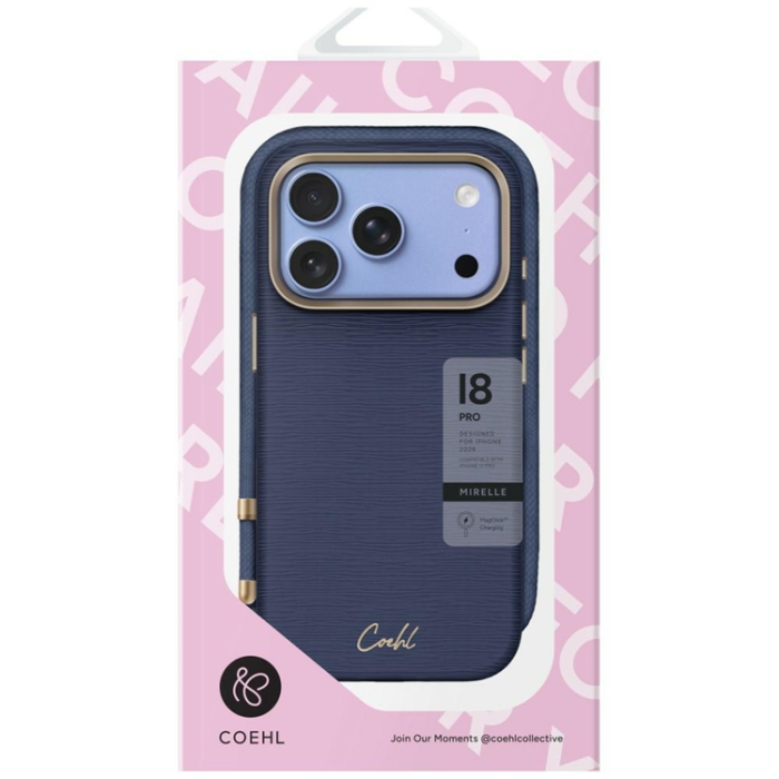 UNIQ - UNIQ Mobilskal För iPhone 18 Pro/17 Pro Coehl Mirelle - Noble Blå
