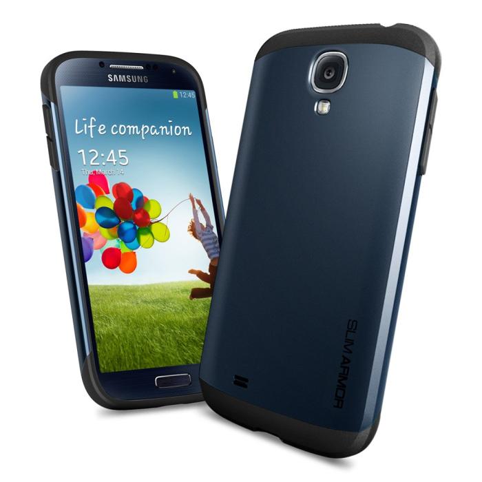 UTGATT5 - SPIGEN Slim Armor Skal till Samsung Galaxy S4 i9500 (Metal Slate)