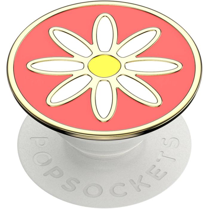 PopSockets - POPSOCKETS Enamel Quaint Daisy Coral Avtagbart Grip