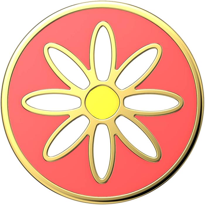 PopSockets - POPSOCKETS Enamel Quaint Daisy Coral Avtagbart Grip