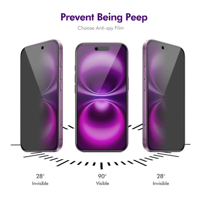 Boom of Sweden - [2-Pack] BOOM iPhone Air Härdat Glas Skärmskydd Privacy