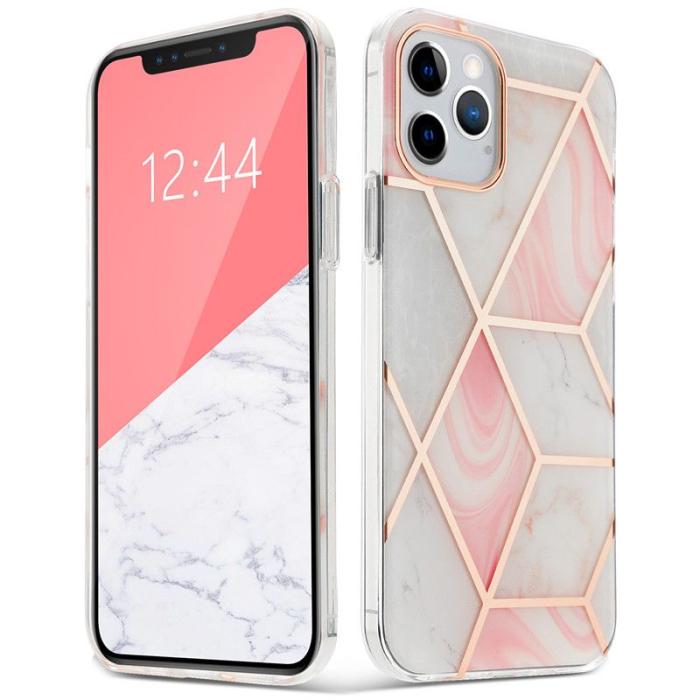 UTGATT5 - Tech-Protect | Marmer Mobilskal iPhone 12 Mini - Rosa