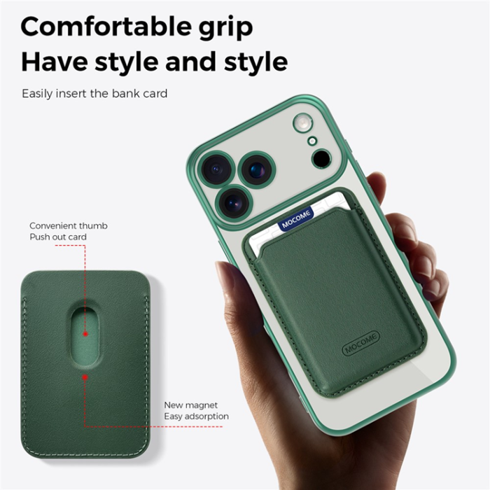 A-One Brand - iPhone 17 Pro Max Mobilskal MagSafe Korthållare TPU + PC