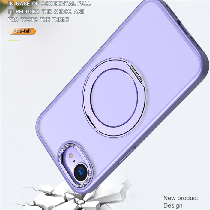 OEM - iPhone 16e Mobilskal MagSafe TPU + Acrylic Kickstand - Ljuslila