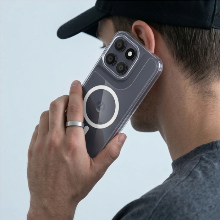 Tech-Protect - Tech-Protect Mobilskal För Motorola Moto G67/G77 MagSafe Flexair Hybrid - Clear