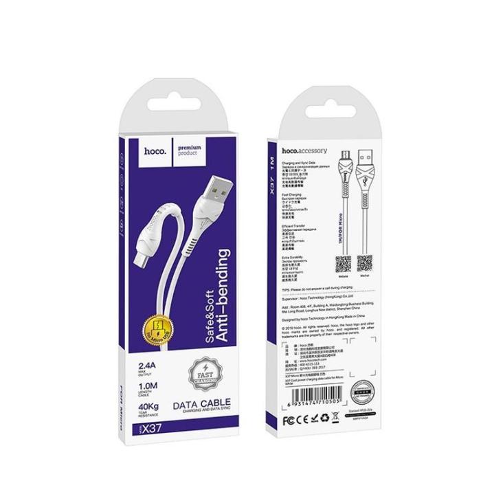 UTGATT1 - Hoco Cool Micro USB Kabel 1 m - Vit