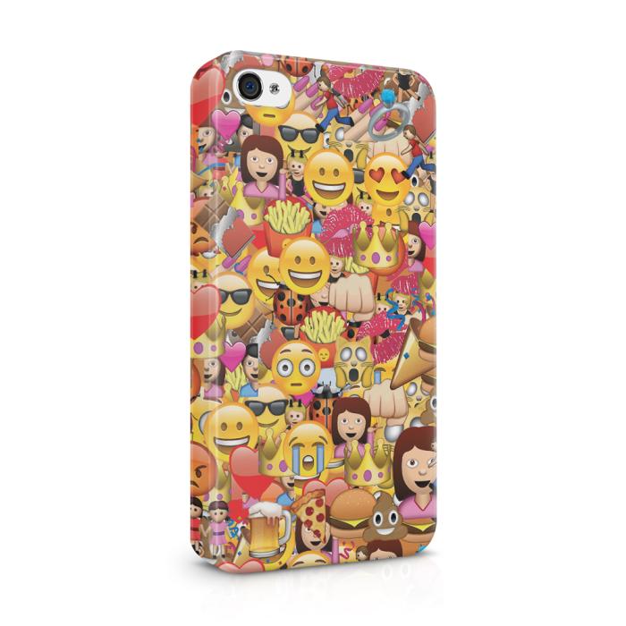 UTGATT5 - Skal till Apple iPhone 4S - Emoji - Kollage