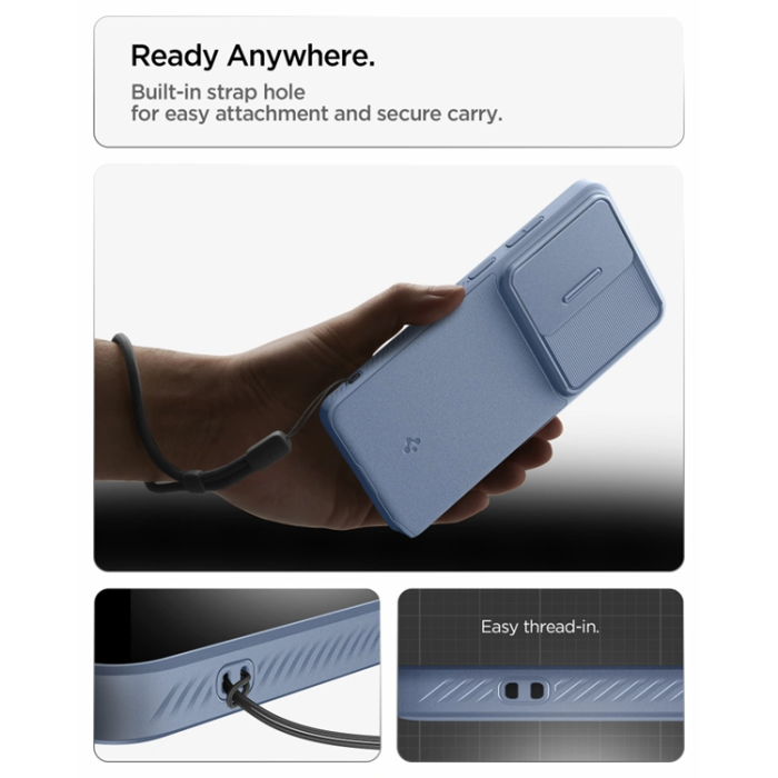 Spigen - Spigen Mobilskal För Galaxy S26 Ultra Optik Armor - Ljusblå