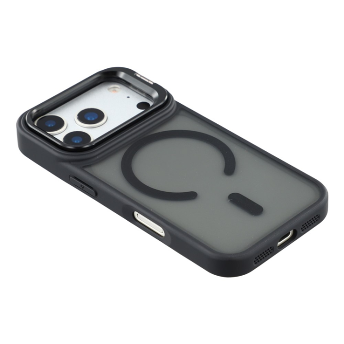 A-One Brand - iPhone 17 Pro Max Mobilskal MagSafe Lins Kickstand - Svart