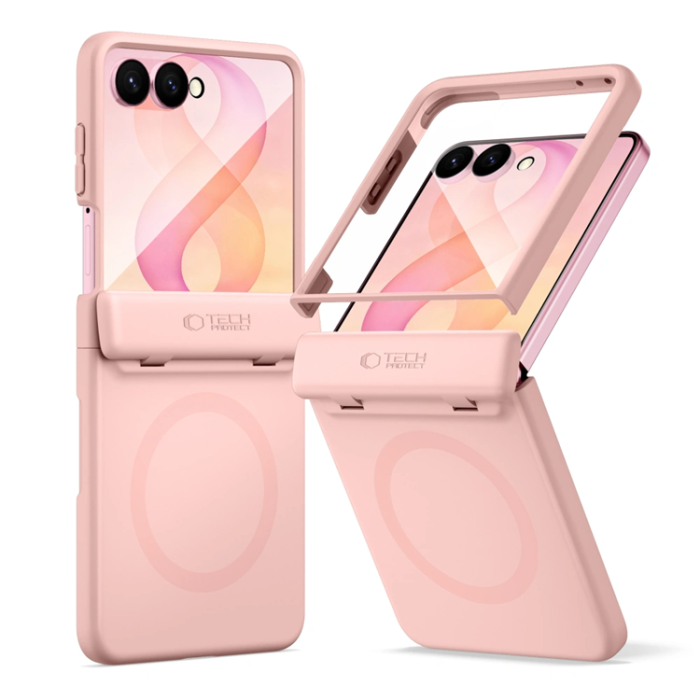Spigen - Tech-Protect Mobilskal För Galaxy Z Flip 8 Magsafe Kevlar Aura - Rosa