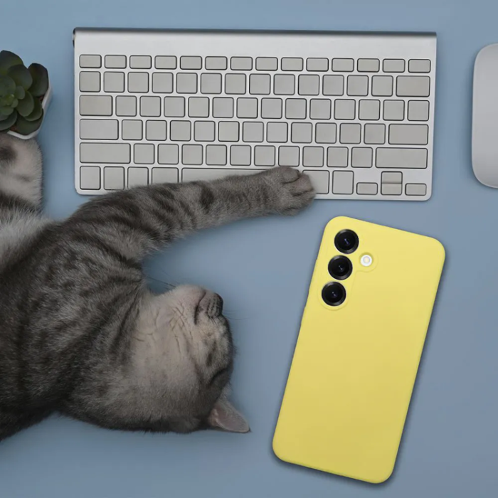 A-One Brand - Mobilskal För Galaxy S26 Plus Magsafe Silikon - Gul