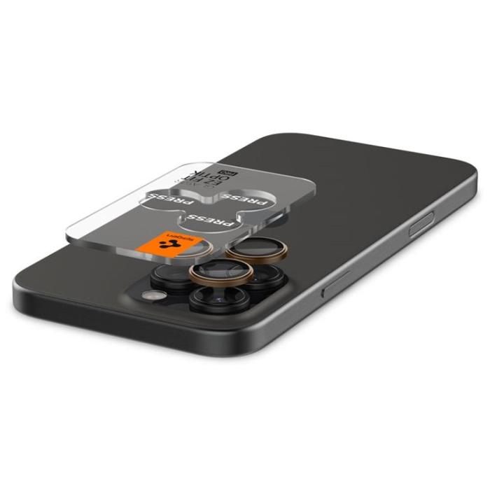 Spigen - [2-Pack] Spigen iPhone 16 Pro Max/16 Pro Linsskydd Härdat glas EZ FIT