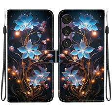 A-One Brand - Sony Xperia 1 VII Plånboksfodral med Lanyard Printing - Svart