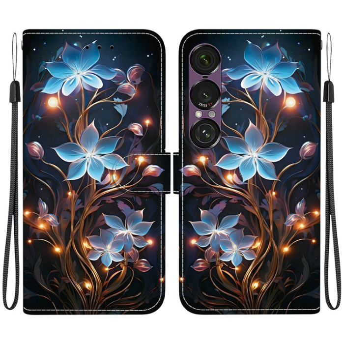 A-One Brand - Sony Xperia 1 VII Plånboksfodral med Lanyard Printing - Svart