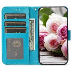 OEM - Samsung Galaxy A37 Pl&aring;nboksfodral Konstl&auml;der St&auml;ll Imprinterad - Bl&aring;