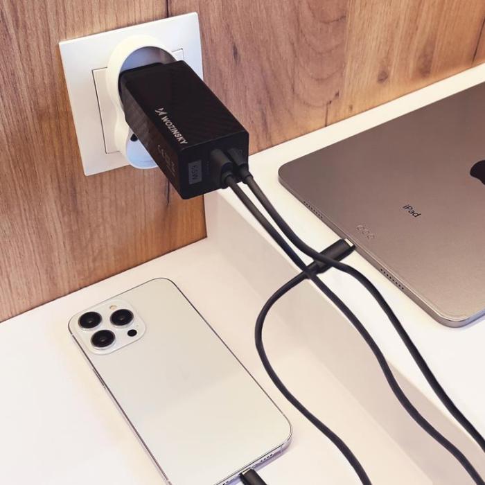 Wozinsky - Wozinsky GaN Väggladdare USB Till USB-C 65W PD - Svart