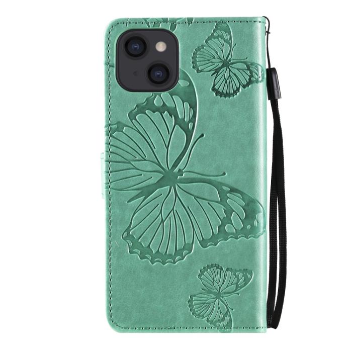 OEM - Fjärilar Plånboksfodral iPhone 13 - Turkos