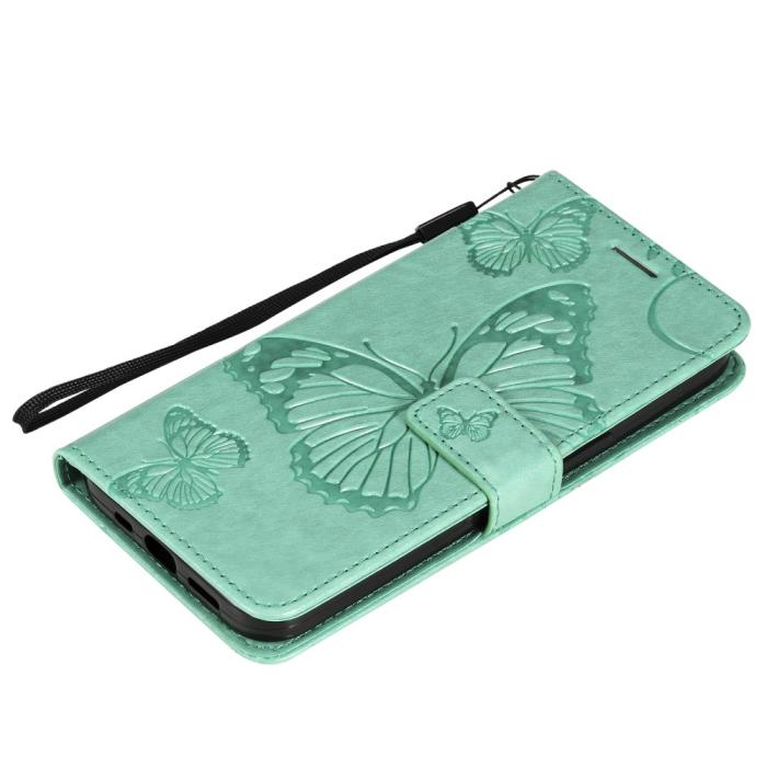 OEM - Fjärilar Plånboksfodral iPhone 13 - Turkos