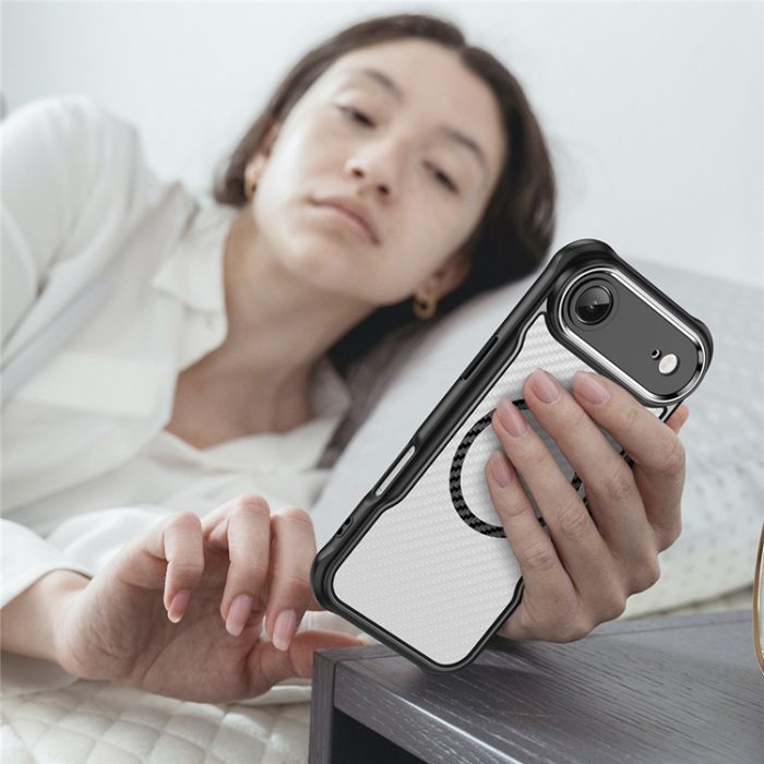 A-One Brand - iPhone 17 Air Mobilskal MagSafe Carbon Fiber - Svart