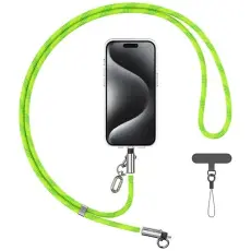 USAMS - USAMS USB-C Till USB-C Kabel 60W 1.2m Lanyard - Gr&ouml;n