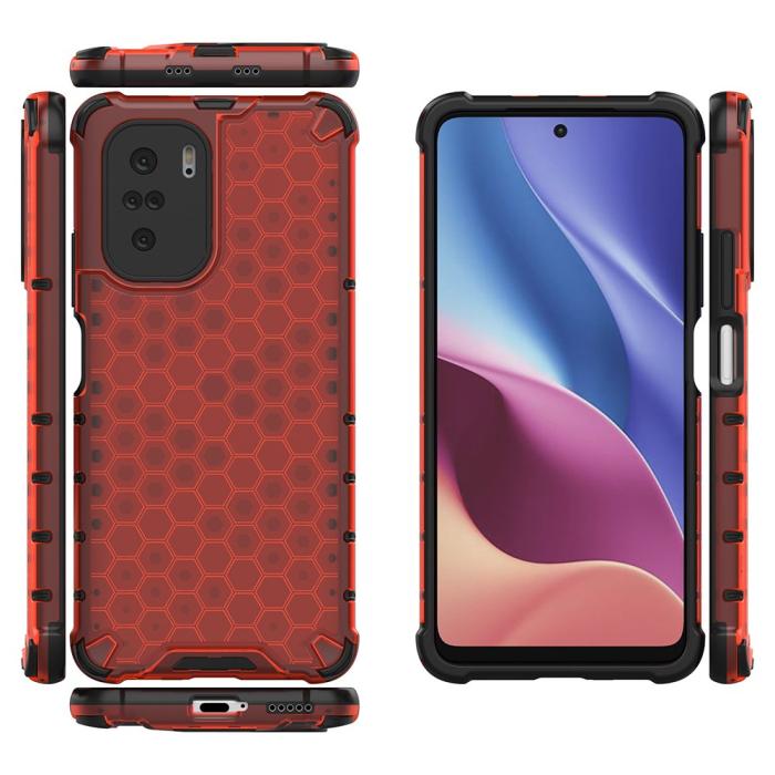 OEM - Honeycomb Armor Bumper Skal Redmi Poco J2 - Röd