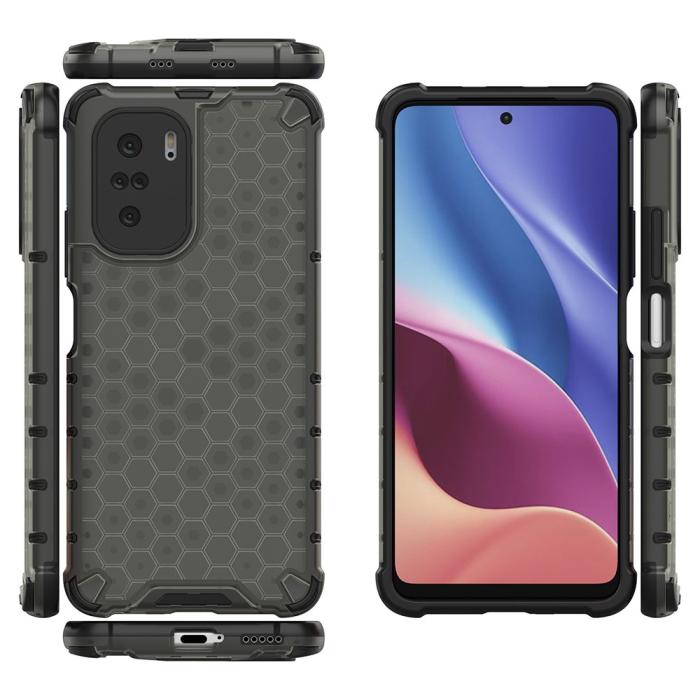 OEM - Honeycomb Armor Bumper Skal Redmi Poco J2 - Svart