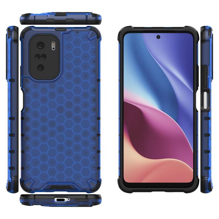 OEM - Honeycomb Armor Bumper Skal Redmi Poco J2 - Blå