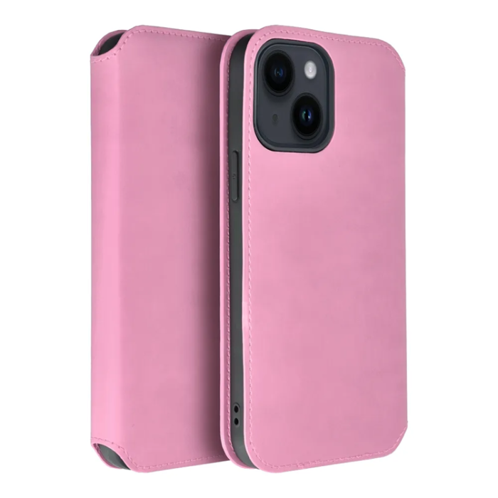 OEM - iPhone 15 Plus Plånboksfodral Dual Pocket - Rosa