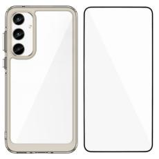 WANLONFENG - WANLONFENG Mobilskal till Samsung Galaxy A55 5G TPU XC Serie - Transparent Gr&aring;