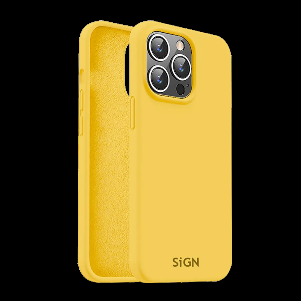 SiGN iPhone 15 Pro Mobilskal Liquid Silikon - Gul | 2353 | AlltMobil